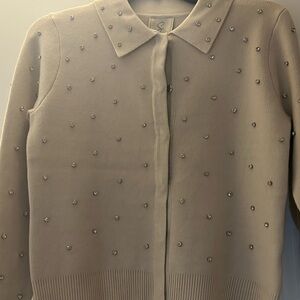 Embellished Beige Sweater